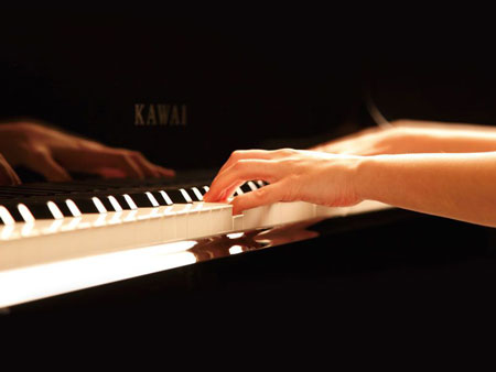 Playing Kawai Upright Piano